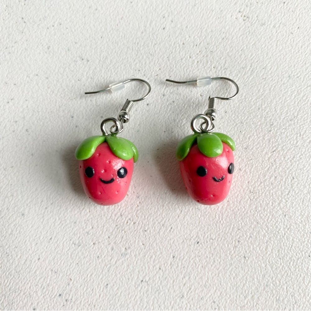 Handmade Strawberry Earrings